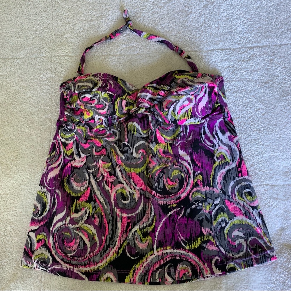 Converse Swimsuit Tankini Top. Swirl Print. Small